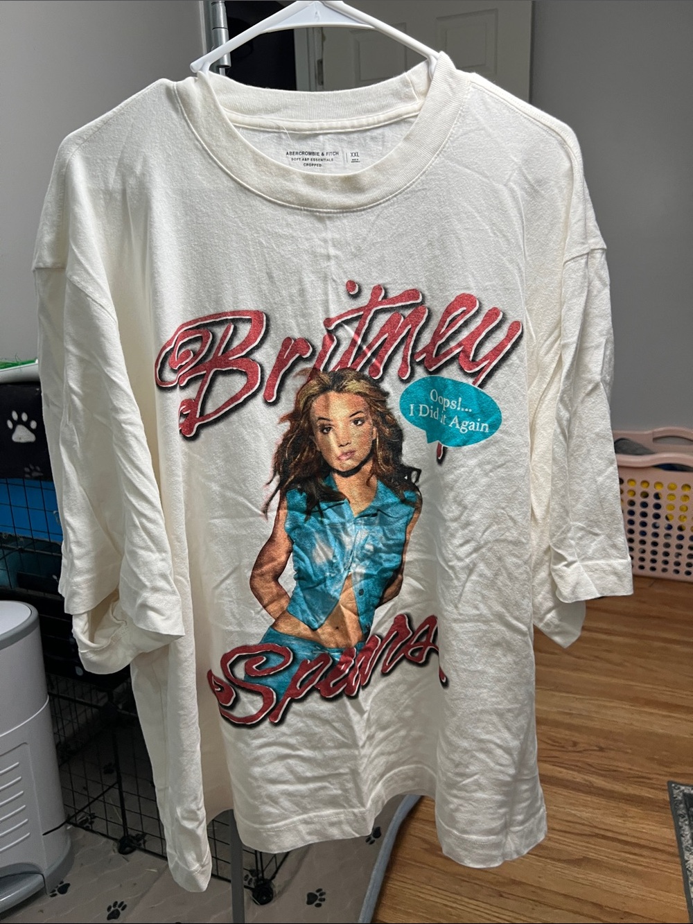 White Graphic Short-Sleeve Women's Tee - Britney Tribute